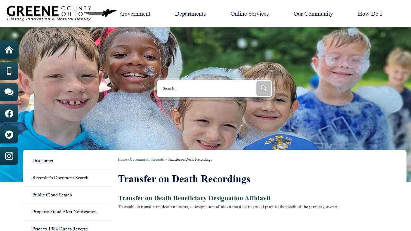 Transfer on Death Recordings | Greene County, OH - Official Website